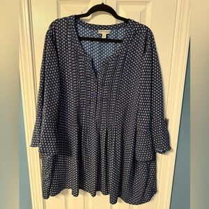 Catherines Navy Geometric Tunic